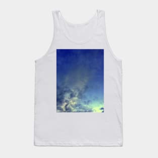 Speckled Dark Blue Grainy Clouds - Cloudy Day Tank Top